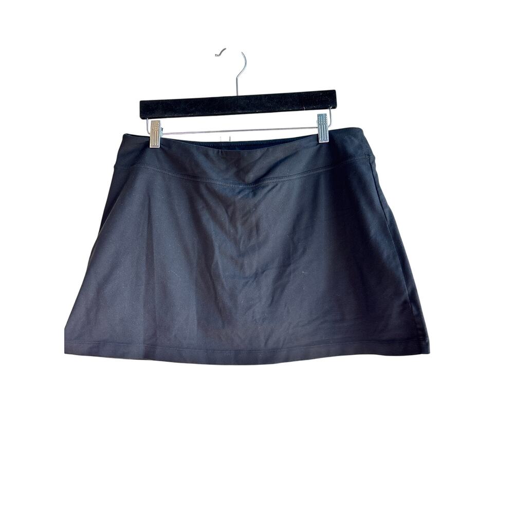 Athleta Black Athletic Tennis Golf Skort Built-In Shorts Women’s Large